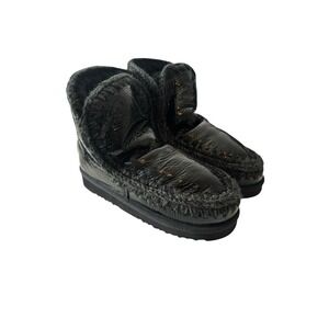 Mou Eskimo Boots Women's Size 38 Black Comfy Outdoor Ankle New No Box
